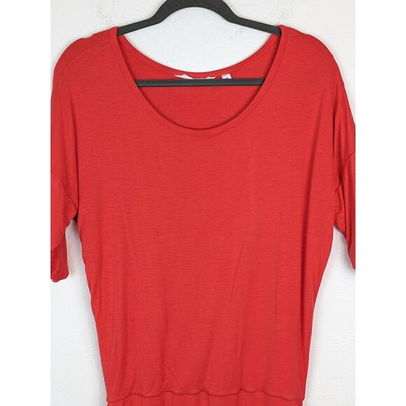 Athleta Solstice Dress Ruched Wool Athletic Activewear Fire Red Outdoor Size M - Picture 3 of 14